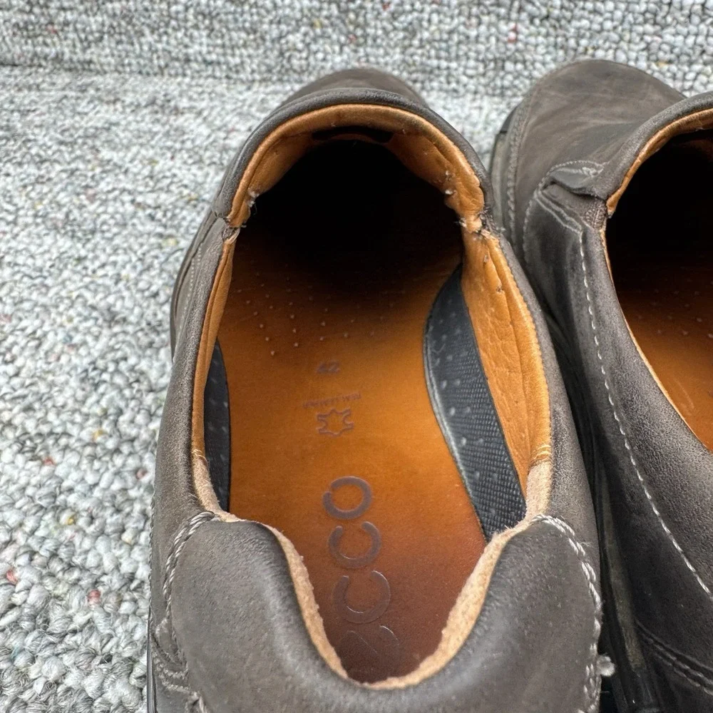 Ecco Fusion II Shoes Mens 8 Leather Slip On Casual Comfort Walking Brown